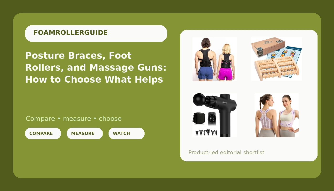 Posture Braces, Foot Rollers, and Massage Guns: How to Choose What Helps