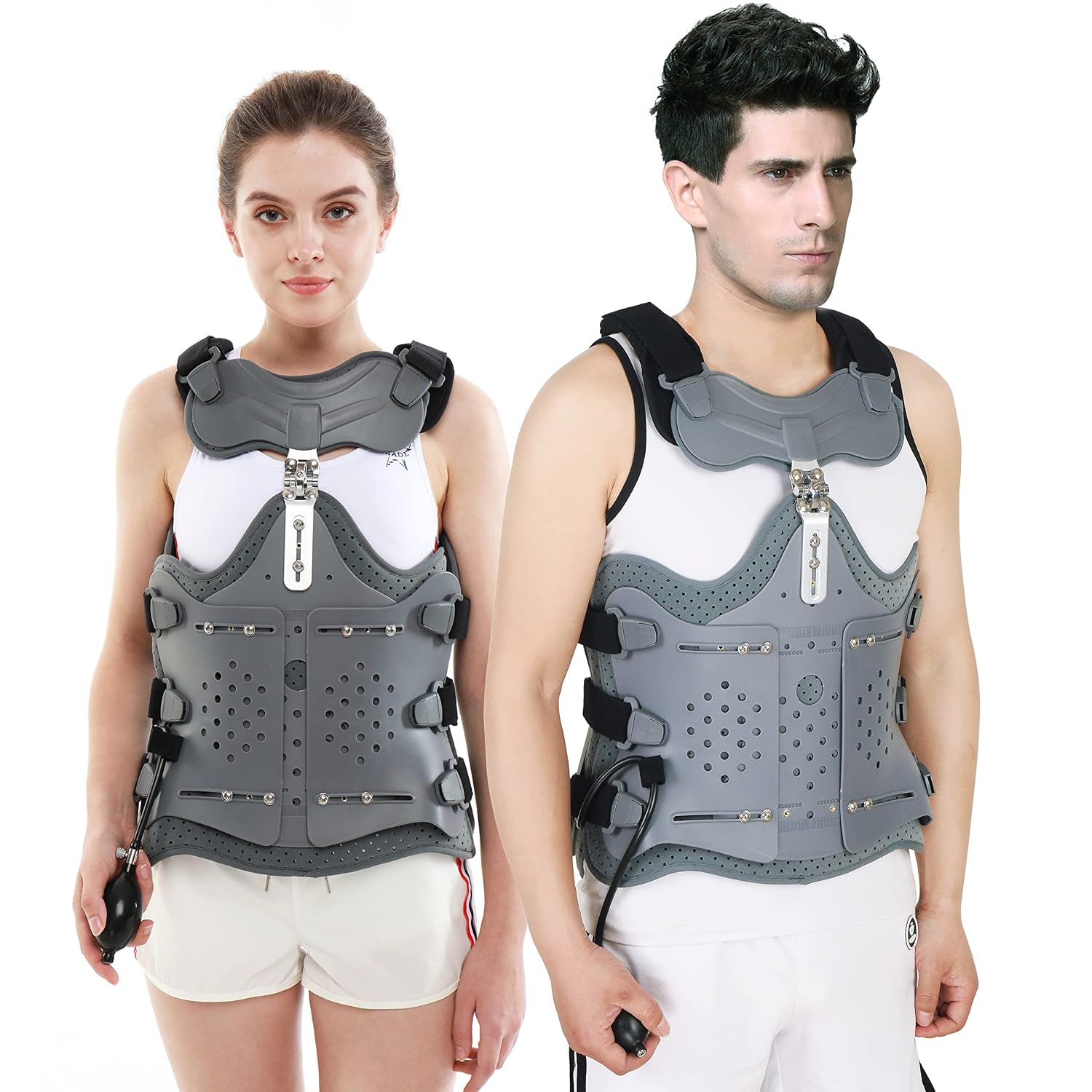 TLSO Thoracolumbar Fixed Spinal Brace,Lightweight &amp; Adjustable Inflatable Back Brace for ScoliosisOsteoporosis,Kyphosis,Mild Scoliosis,Posture Correction, Post-Surgery Recovery