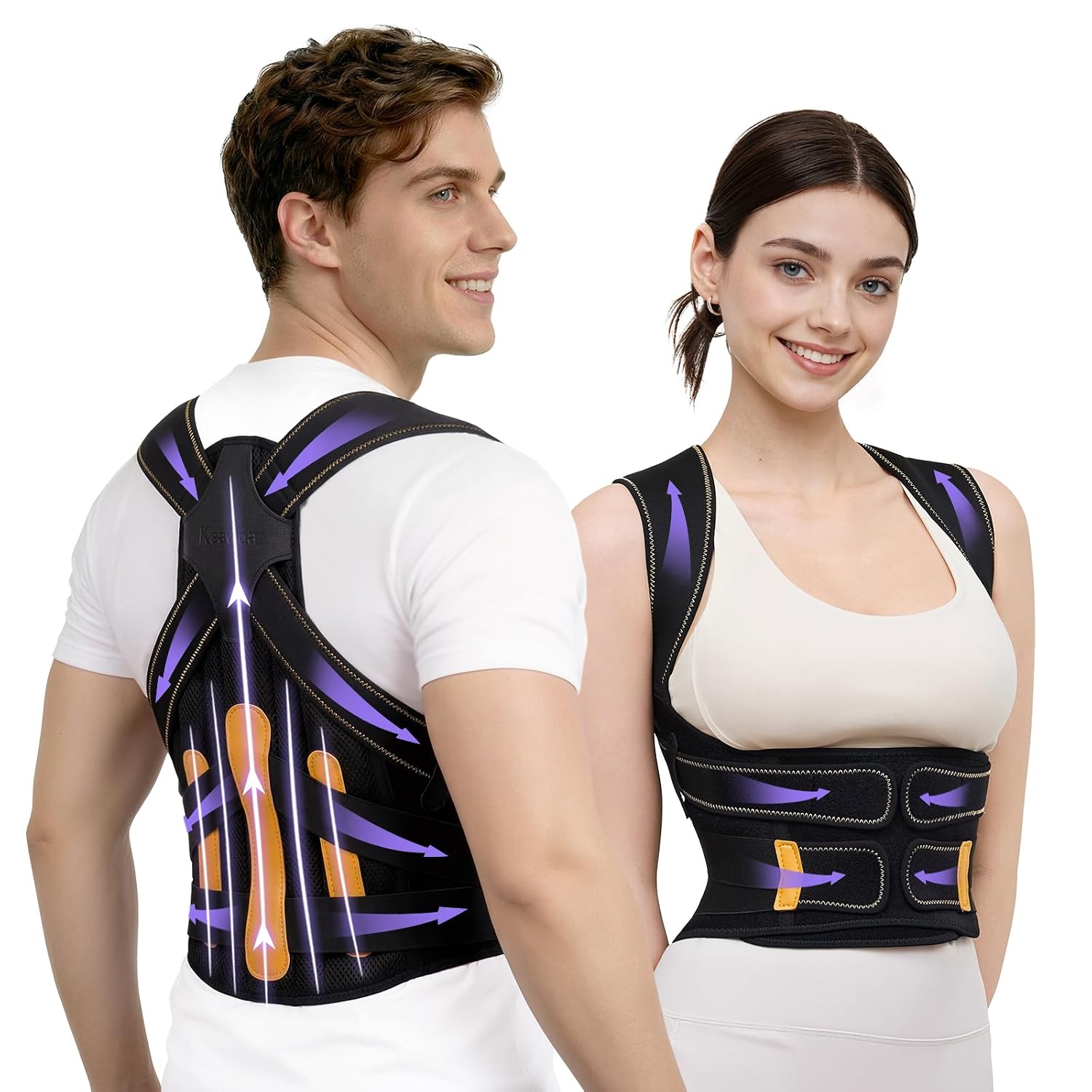 Posture Corrector for Women and Men, 5x Enhanced Support Back Brace, Medium